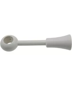 SUPPORTO REGOLABILE PER BASTONE Ø23MM CON VITI E TASSELLI - COLORE BIANCO.