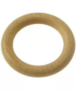 8 ANELLI IN LEGNO PER BASTONE Ø28MM X56  INT/EST - COLORE NATURALE.