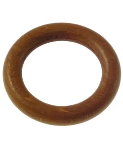 8 ANELLI IN LEGNO PER BASTONE Ø28MM X56  INT/EST - COLORE TEAK.