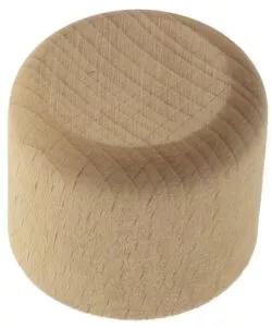 2 POMOLI TAPPO PER BASTONE Ø28MM SBIANCATO.