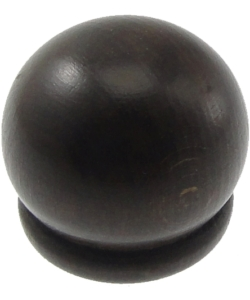2 POMOLI PALLA PER BASTONE Ø28MM - COLORE NOCE.