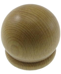 2 POMOLI PALLA PER BASTONE Ø28MM - COLORE NATURALE.