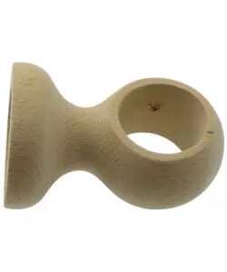 SUPPORTO PER SOFFITTO PER BASTONE Ø28MM CON VITI E TASSELLI - COLORE NATURALE.