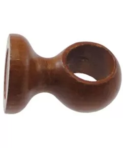 SUPPORTO PER SOFFITTO PER BASTONE Ø28MM CON VITI E TASSELLI - COLORE TEAK.