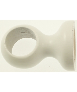 SUPPORTO PER SOFFITTO PER BASTONE Ø28MM CON VITI E TASSELLI  LACCATO BIANCO.