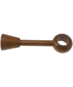 SUPPORTO REGOLABILE PER BASTONE Ø28MM CON VITI E TASSELLI - COLORE TEAK.