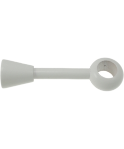 SUPPORTO REGOLABILE PER BASTONE Ø28MM CON VITI E TASSELLI  LACCATO BIANCO.