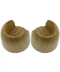 2 SUPPORTI PARETE/PARETE PER BASTONE Ø28MM - COLORE NATURALE.