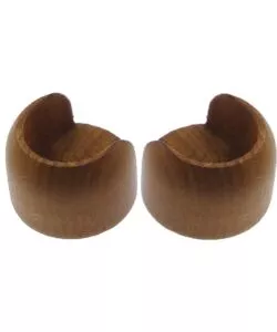 2 SUPPORTI PARETE/PARETE PER BASTONE Ø28MM - COLORE TEAK.