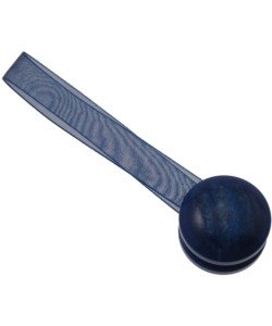 2 MINICLIP IN PLASTICA STRIATA MM24 PER ARRICCIARE/DECORARE LE TENDE - COLORE BLU .
