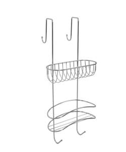 MENSOLA PORTAOGGETTI PER DOCCIA - 2 RIPIANI 26x26.2x60.5 CM