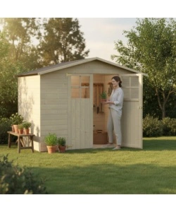 CASETTA IN LEGNO DA GIARDINO DECOR ET JARDIN "LODUM" IN ABETE BIANCO NORDICO 262X202X200 CM