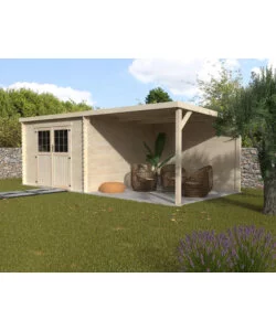 CASETTA IN LEGNO DA GIARDINO DECOR ET JARDIN "EDEN" IN ABETE BIANCO NORDICO 610X301X209 CM