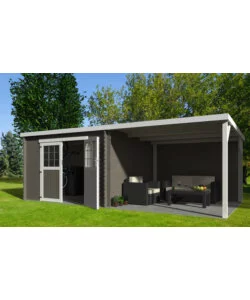 CASETTA IN LEGNO DA GIARDINO DECOR ET JARDIN "EDEN" IN ABETE BIANCO NORDICO 610X301X209 CM