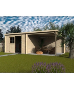 CASETTA IN LEGNO DA GIARDINO DECOR ET JARDIN "EDEN" IN ABETE BIANCO NORDICO 632X303X213 CM