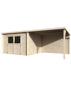 CASETTA IN LEGNO DA GIARDINO DECOR ET JARDIN "EDEN" IN ABETE BIANCO NORDICO 610X301X209 CM