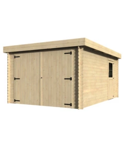 GARAGE IN LEGNO DA GIARDINO DECOR ET JARDIN "GALAN" IN ABETE BIANCO NORDICO 349X481X225 CM