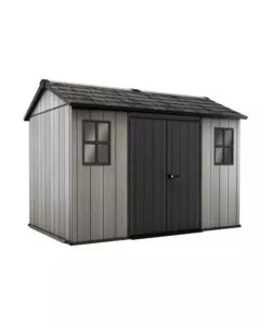 CASETTA DA GIARDINO KETER "OAKLAND 1175SD" IN DUOTECH COLORE GRIGIO CON PORTA BATTENTE DOPPIA 350X229X254 CM
