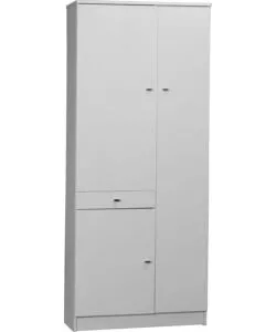 MOBILE 3 ANTE E 1 CASSETTO BIANCO LUCIDO, 77X183X34 CM
