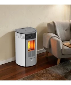 Stufa a pellet Canadian Stove "Columbia 8" bianco 6,3 kW