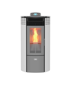 STUFA A PELLET CANALIZZATA CANADIAN STOVE "COLUMBIA 12C" BIANCO 8,7 KW