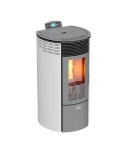 STUFA A PELLET CANALIZZATA CANADIAN STOVE "COLUMBIA 12C" BIANCO 8,7 KW