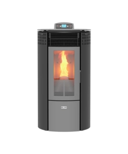 STUFA A PELLET CANALIZZATA CANADIAN STOVE "COLUMBIA 12C" GRIGIO 8,7 KW