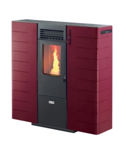 STUFA A PELLET SLIM CANALIZZATA CANADIAN STOVE "SLIM 8C" BORDEAUX 7,48 KW