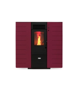 STUFA A PELLET SLIM CANALIZZATA CANADIAN STOVE "SLIM 10C" BORDEAUX 9,01 KW