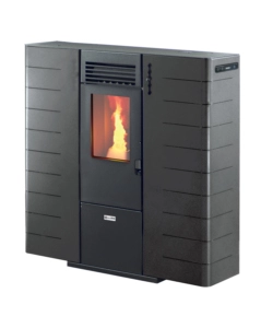 STUFA A PELLET SLIM CANALIZZATA CANADIAN STOVE "SLIM 10C" GRIGIO PUNTINATO 9,01 KW