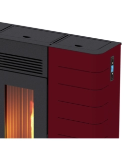 TERMOSTUFA A PELLET SLIM CANADIAN STOVE "SLIM 16" BORDEAUX 15 KW