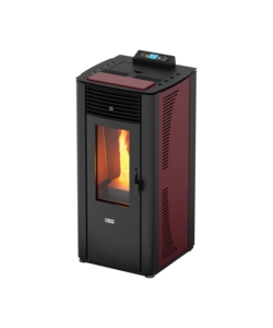 TERMOSTUFA A PELLET CANADIAN STOVE "IDRO 14" BORDEAUX 13,8 KW