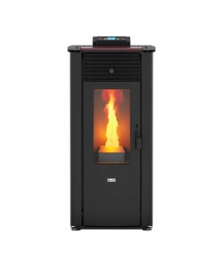 TERMOSTUFA A PELLET CANADIAN STOVE "IDRO 14" BORDEAUX 13,8 KW