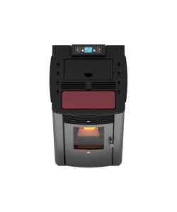 TERMOSTUFA A PELLET CANADIAN STOVE "IDRO 14" BORDEAUX 13,8 KW