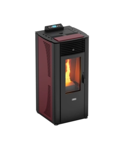 TERMOSTUFA A PELLET CANADIAN STOVE "IDRO 14" BORDEAUX 13,8 KW