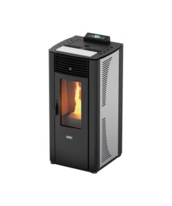 TERMOSTUFA A PELLET CANADIAN STOVE "IDRO 14" BIANCO 13,8 KW