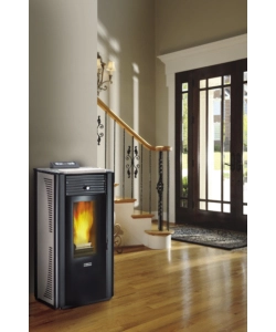 TERMOSTUFA A PELLET CANADIAN STOVE "IDRO 14" GRIGIO PUNTINATO 13,8 KW