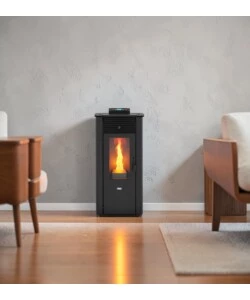 Termostufa a pellet Canadian Stove "Idro 14" grigio puntinato 13,8 kW