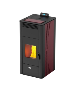 TERMOSTUFA A PELLET CANADIAN STOVE "IDRO CERAMIC 24" BORDEAUX 21,8 KW