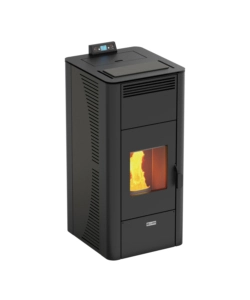 TERMOSTUFA A PELLET CANADIAN STOVE "IDRO CERAMIC 24" GRIGIO PUNTINATO 21,8 KW