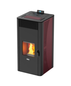 TERMOSTUFA A PELLET CANADIAN STOVE "IDRO CERAMIC 28" BORDEAUX 25,8 KW