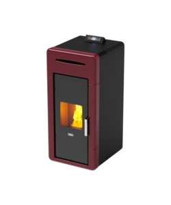 TERMOSTUFA A PELLET CANADIAN STOVE "IDRO CERAMIC 24" BORDEAUX 21,9 KW