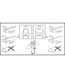 BOX TETTO PER AUTO 530 LITRI  IN ABS NERO GOFFRATO - N60019
