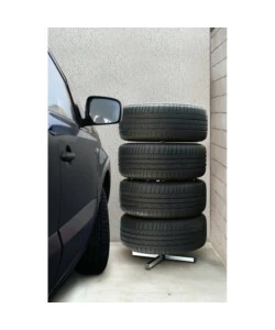 COLONNA PORTA CERCHI E PNEUMATICI PER AUTO LAMPA IN ACCIAIO - 15956