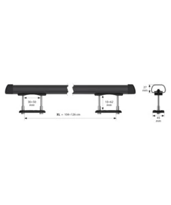COPPIA BARRE PORTATUTTO CLUB IN ACCIAIO - XL - 135 CM  N15005