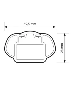 COPPIA BARRE PORTATUTTO IN ALLUMINIO RAIL PRO - L - 127 CM  N15036