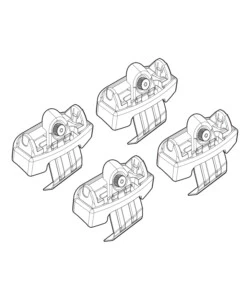 KIT ATTACCHI PER BARRE AUTO PORTATUTTO FIAT 500X 2014 (NO RAILING)  N21171
