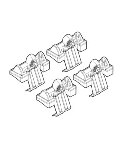 KIT ATTACCHI PER BARRE AUTO PORTATUTTO FIAT GRANDE PUNT 9/05, PUNTO EVO 10/0  N21056