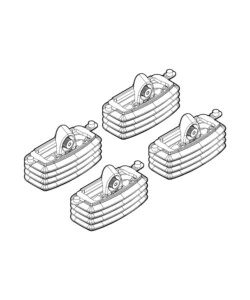 KIT ATTACCHI PER BARRE AUTO PORTATUTTO FIAT IDEA 1/04 LANCIA MUSA 9/04  N21020