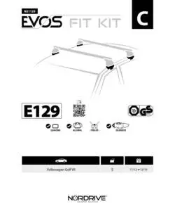KIT ATTACCHI PER BARRE AUTO PORTATUTTO VW GOLF 5P VII  11/12  N21129